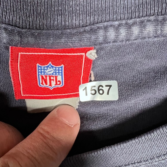 Vintage Seattle Seahawks NFL T-Shirt Navy Blue Short Sleeve Mens L - Picture 2 of 5